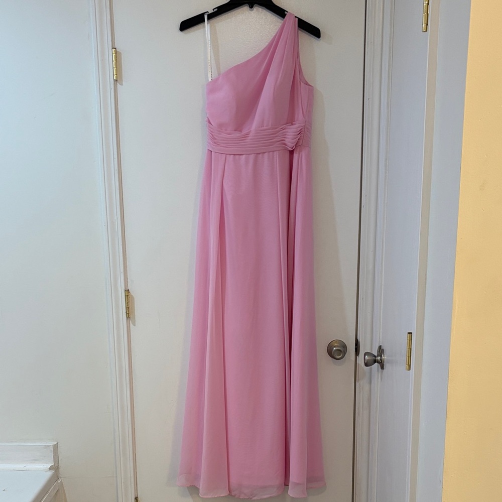 Azazie Pink One Shoulder Dress